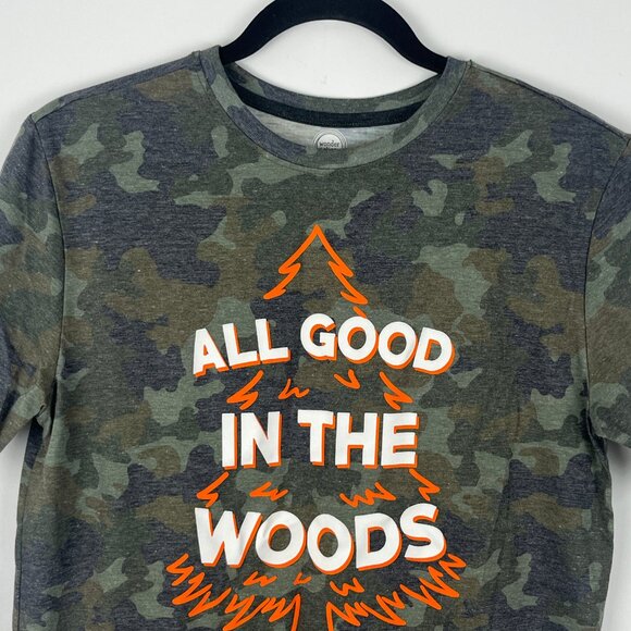 Wonder Nation Kids T Shirt Size XL 14/16 Green Camouflage Short Sleeve Round Nec - Picture 2 of 7